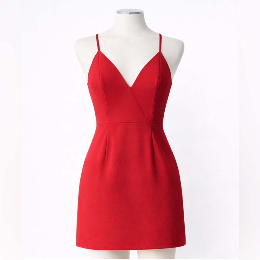 NBD x The Navens Twins Red Mini Dress – Strappy Back, Size S, New